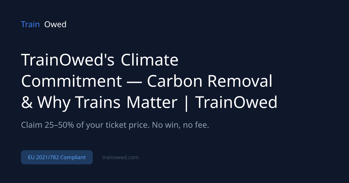 TrainOwed's Climate Commitment — Carbon Removal & Why Trains Matter ...